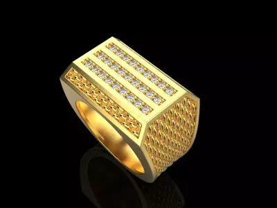 Signet ring model 1022 3D print model