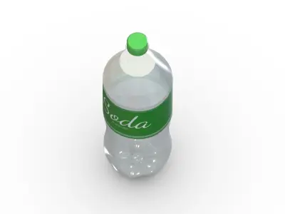 Supermarket Soda Drink Bottle 03 Low Poly PBR Realistic Low-poly 3D model