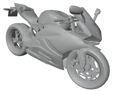 Racing motorbike unbranded 3D model
