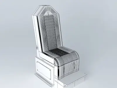 Black boat Seat Free 3D model