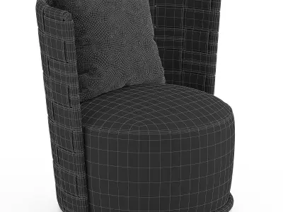 roberto cavalli Lounge Occasional Chairs Bell  Low-poly 3D model