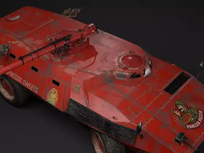 FIAT CM 6614  Low-poly 3D model