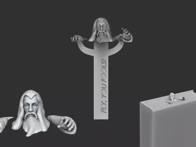 Gandalf Bookmark - Lord of the Rings Creative 3D print model