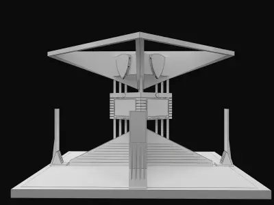 Booth Exhibition Stand a602b 3D model