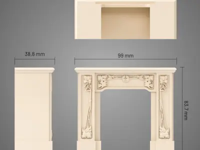 Art Nouveau fireplace - 3D printing 3D print model