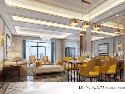 Modern living Room Style  3D model