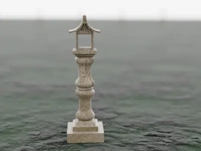 Japanese Stone Lantern 010 - Japan Collection 3D model