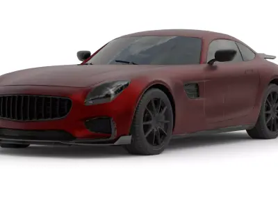 Mercedes Benz AMG Sports Car 3D Model Realistic High Detail  Low-poly 3D model