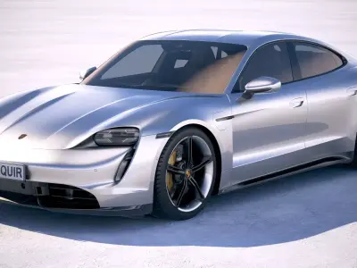 Porsche Taycan 2020 VRAY 3D model