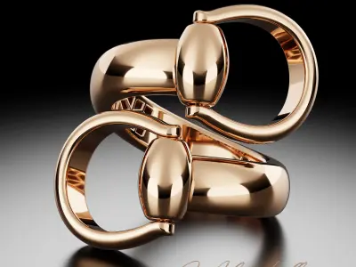 Gold ring 3D print model