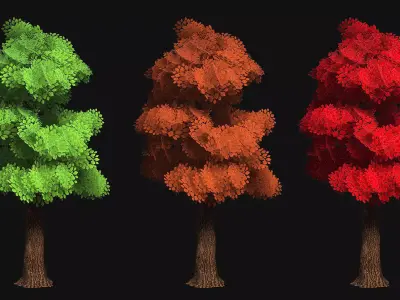 Low Poly Stylized Tree Pack Low-poly 3D model
