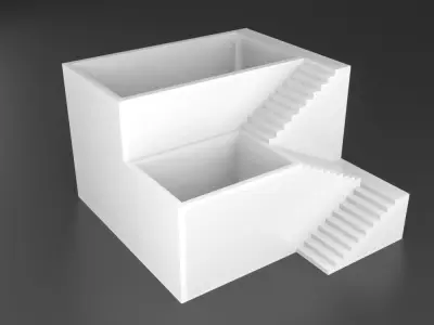 Pack 3 elegant Pot plants vase printable 3D print model