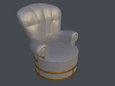 sofa chair Game model Low-poly 3D model