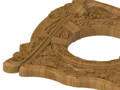 Carved picture frame STL 3D model 24