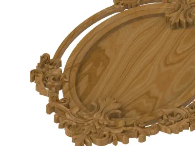 Carved picture frame STL 3D model 50