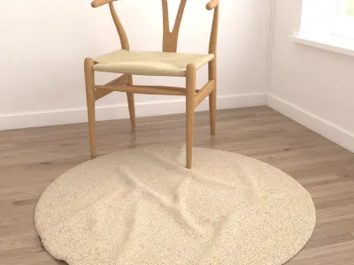 Round Rug Set 248 3D model