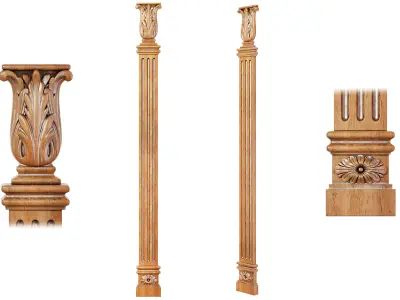 Classic pilaster 05 3D model