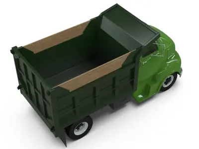 Vintage Single Axle Dump Truck - 1950s COE 3D model