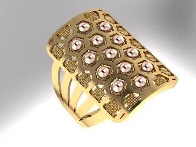 YUZUK beehive ring 3D model