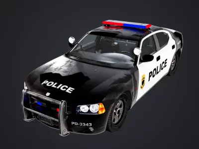 Car Police Low-poly 3D model