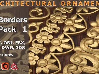 5 Borders Ornamental Pack 1 3D model
