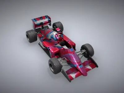 F1 Racing Car Model 2 Low-poly 3D model