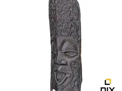 African Head Mask 3D model