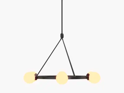 Hayes Round Light Chandelier 3D model