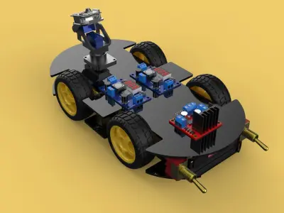 SURVEILLANCE ROBOT CAMERA SECURITY SMART CAR PATROL AUTONOMOUS 3D model