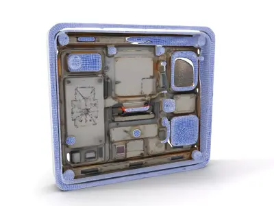 Futuristic Control Panel model pack Low-poly 3D model