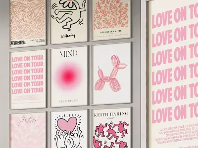 256 frame models 01 pink vibe posters 01 3D model
