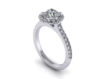 Diamond Fashion Ring R1 3D print model