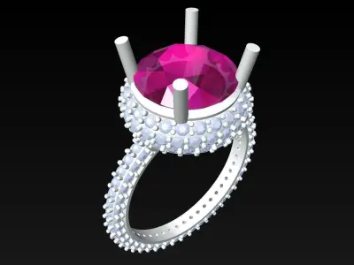 Diamond Ring - Womens Rings - G2N124 3D print model