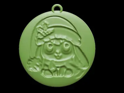 Cute Christmas Bunny Ornament 3D print model