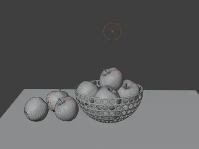 Apple with egg Free low-poly 3D model