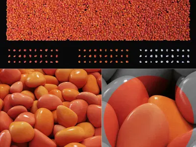 Gravel low decorative orange n2 3D model