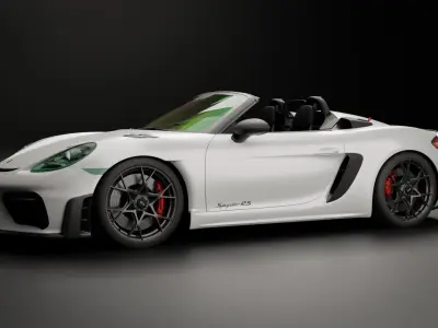 Porsche 718 spyder RS 2023 Low-poly 3D model