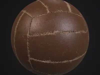 Old volleyball ball Low-poly 3D model