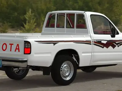 Toyota Huilx 2000-2005 Low-poly 3D model