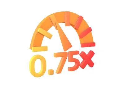 Speed 0 point 75 Symbol v1 003 Low-poly 3D model