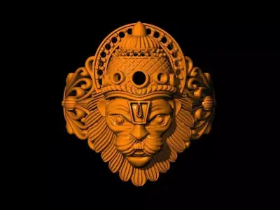 Model of Lord Narasimha face 3D print model