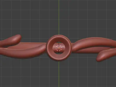 Ocean Whisper Topaz Ring - Free 3D print model Free 3D print model