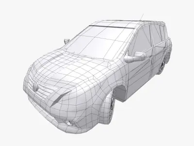 Nissan Versa Low-poly 3D model
