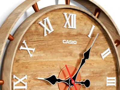 HOME WOOD CLOCK 3D model