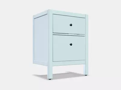 HEMNES Washbasin cabinet with 2 drawers Low-poly 3D model