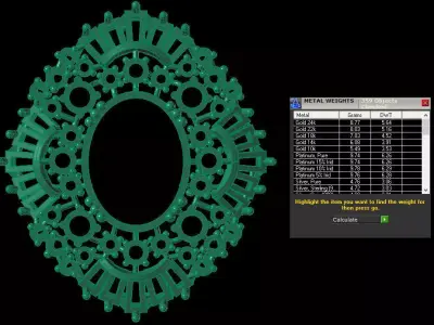 Luxury earrings brackets spirals 3D print model