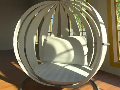 indoor hanging chair with stand Free 3D model