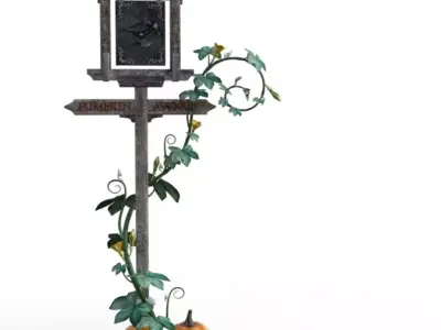 Avenue Halloween Pumpkn Low-poly 3D model