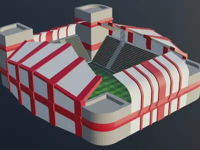 Football Stadium - Ajax Low-poly 3D model