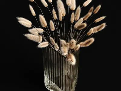 Lagurus in crystal 3D model